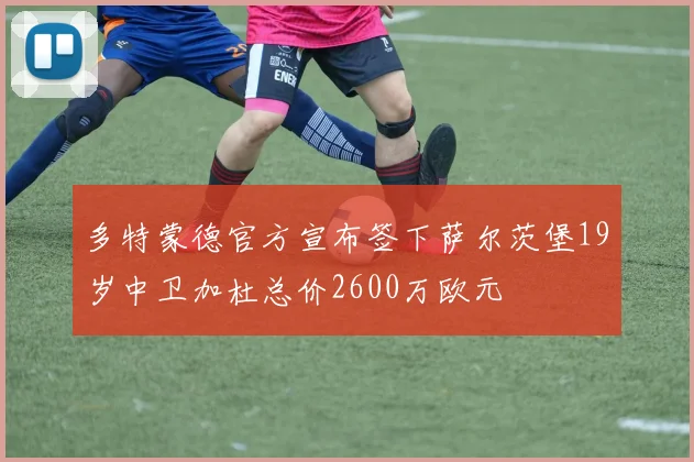 多特蒙德官方宣布签下萨尔茨堡19岁中卫加杜总价2600万欧元